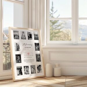 Editable Polaroid Photo Collage Canva template