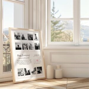 Editable Anniversary Photo Calendar Canva template