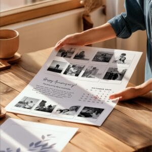 Couple photo calendar anniversary keepsake