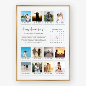 Personalized Polaroid Photo Collage with couple photos