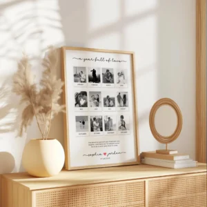 Personalized anniversary photo collage template