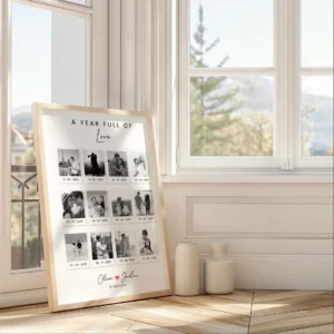 Editable Anniversary Photo Collage Canva template