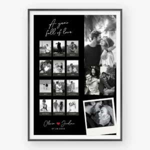 1st Anniversary Photo Collage with 16 photos