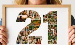 21st Birthday Photo Collage Template, Personalized Gift for Her (Canva) - Image 11