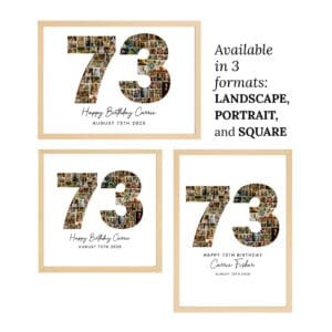 73rd Birthday Photo Collage Template, Grandma, Printable Template (Digital Download) - Image 6