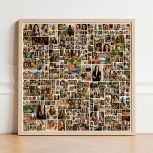 square photo collage template for printing