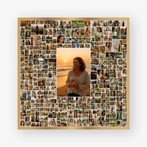 Modern square photo collage template