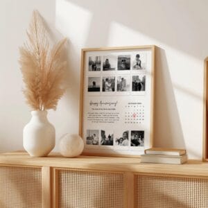 Editable Canva anniversary calendar template