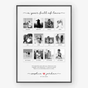 Custom Photo Collage Template for anniversary gift