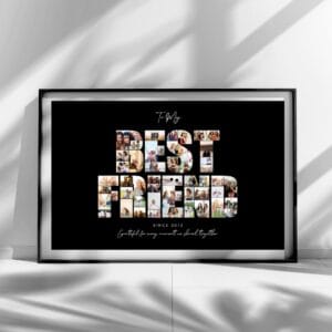 Alternative view of Best Friend Photo Collage Template, Editable Printable Canva Template, Custom Gift For Best Friend, Photo Frame, Personalized Collage