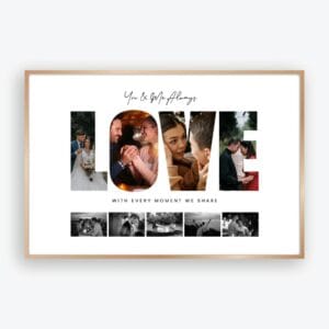 LOVE Photo Collage Template custom Canva gift