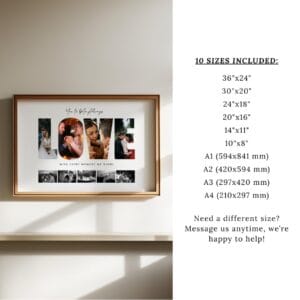 Alternative view of LOVE Photo Collage Template, Anniversary Gift (Canva Editable)