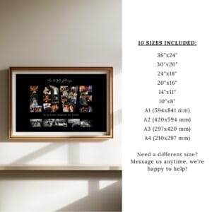 Customizable Love Photo Collage Template, Anniversary Gift (Canva Editable) - Image 3