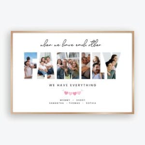 Family Photo Collage Template custom Canva design