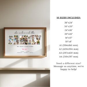 Editable Family Photo Collage Template, Printable Wall Art (Canva Template) - Image 3
