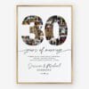 30th Anniversary Photo Collage Template custom Canva design