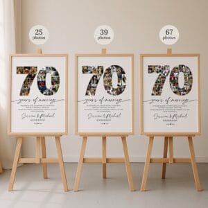 Alternative view of 70th Anniversary Photo Collage Gift (Digital Download)