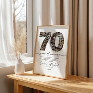 70th Anniversary Photo Collage Gift (Digital Download) - Image 3