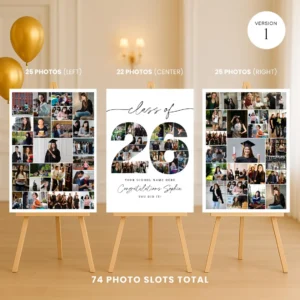 Alternative view of Graduation Photo Collage Template, Graduation Gift for Seniors, Graduation Welcome Sign, Graduation Party Poster Display, Class of 2026