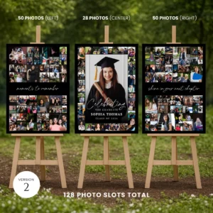 Graduation Keepsake Photo Collage, Editable Canva Template, Class of 2026 Welcome Sign Printable - Image 4
