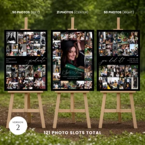 Graduation Photo Collage Canva Template, Class of 2026 Welcome Sign, Editable Senior Graduation Poster, Printable Party Decor - Image 3