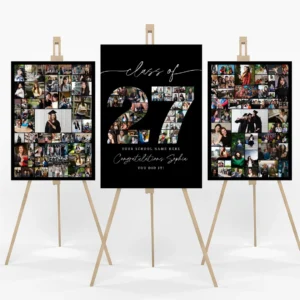 Graduation Photo Collage Class of 2027 Canva template