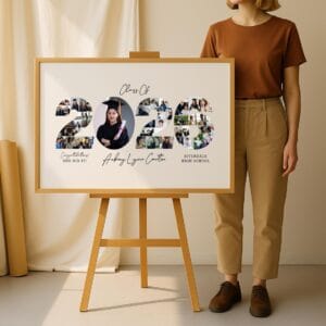 Graduation Gift, Graduation Party, Senior Class of 2026, Graduation Photo Collage Welcome Sign Template, Photo Template, Canva Template - Image 3
