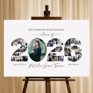 2026 Graduation Photo Collage Canva Welcome Sign Template