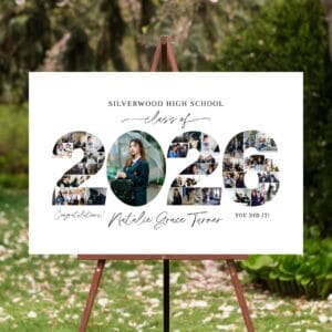 2026 Graduation Photo Collage Welcome Sign TEMPLATE, Class of 2026, Party Poster Display, Graduate Gift for Seniors, Photo Board Posters - Image 3