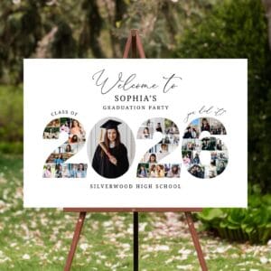 Graduation Photo Collage Canva Editable Template, Class of 2026 Welcome Sign, Senior Graduation Gift, Party Poster - Image 3