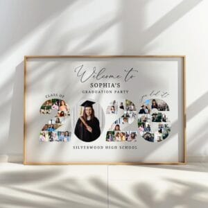 Graduation Photo Collage Canva Editable Template, Class of 2026 Welcome Sign, Senior Graduation Gift, Party Poster - Image 4