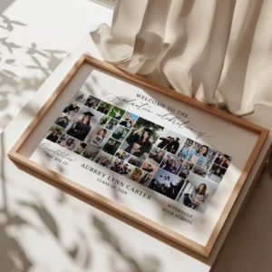 Graduation Photo Collage Class of 2026, Personalized Graduate Gift, Graduation Party Poster, Welcome Sign Template - Image 6