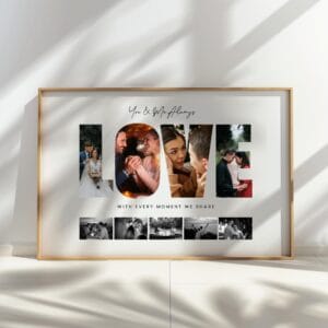 LOVE Photo Collage Template, Anniversary Gift (Canva Editable) - Image 7