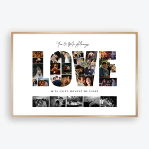 LOVE Photo Collage editable Canva template