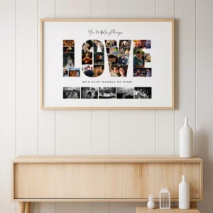 LOVE Photo Collage Template, Anniversary Gift (Canva Template) - Image 8
