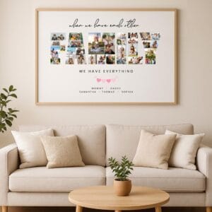 Editable Family Photo Collage Template, Printable Wall Art (Canva Template) - Image 8