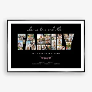 Family Collage Template personalized Canva wall art