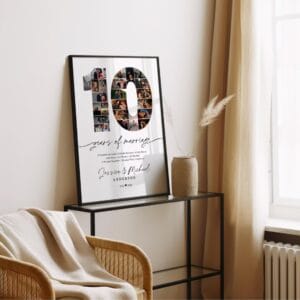 10th Anniversary Photo Collage Template, Custom Wall Art (Digital Download) - Image 8