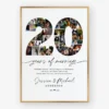 20th Anniversary Photo Collage Template custom Canva design