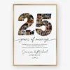 25th Anniversary Photo Collage Template custom Canva design