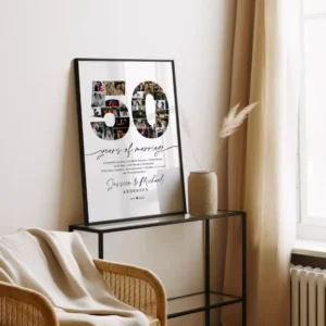 50th Anniversary Photo Collage Template, 50 Years of Love (Digital Download) - Image 7