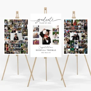Graduation Welcome Sign Photo Collage Class of 2026 Canva template Graduation Welcome Sign Photo Collage Class of 2026 Canva template