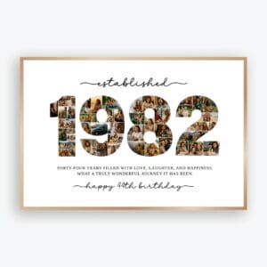1982 Photo Collage Template 44th Birthday
