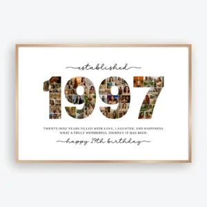 1997 photo collage template for 29th birthday