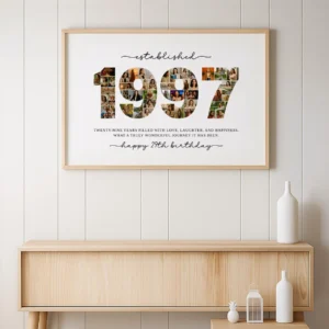 29th birthday 1997 photo memory poster