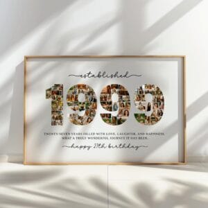 1999 photo collage template for 27th birthday
