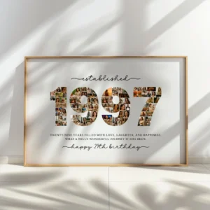 1997 photo collage template for 29th birthday