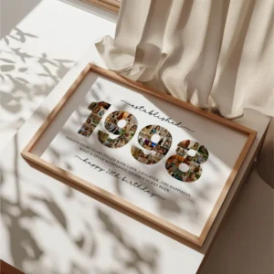 28th birthday 1998 photo memory poster