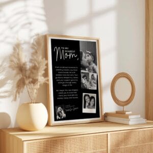 Mother of the Bride Wedding Gift from Daughter, Personalized Photo Collage Template, Editable Canva Keepsake - Image 7