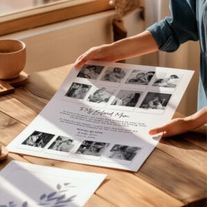 Mother daughter wedding photo collage frame